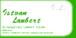istvan lambert business card