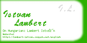 istvan lambert business card